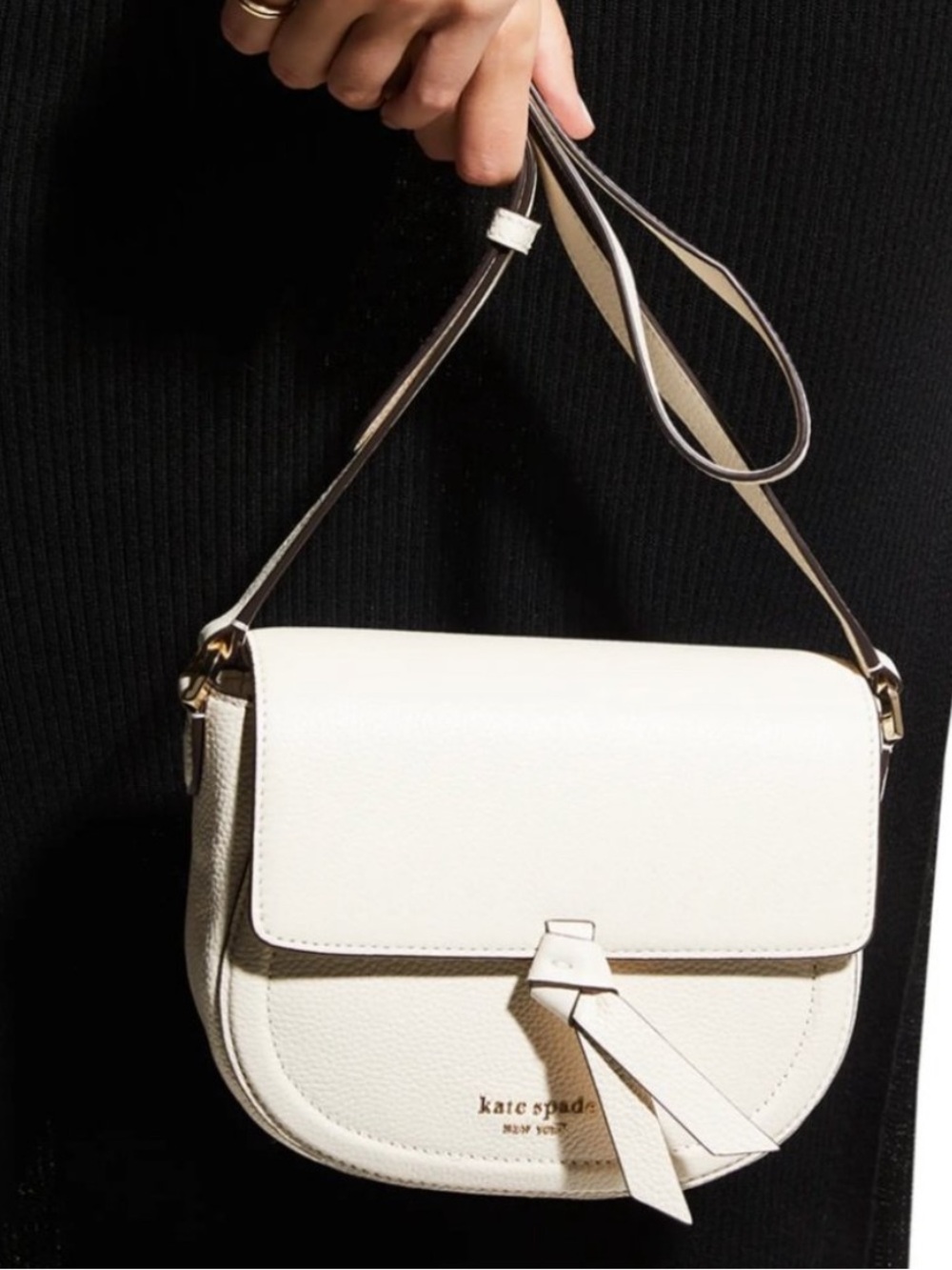 kate spade Medium Knott Leather Saddle Bag